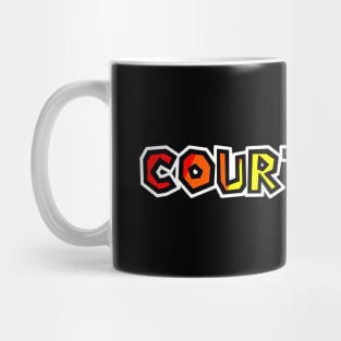 City of Courtenay BC - Rainbow Text Design - Colourful Name Gift - Courtenay Mug